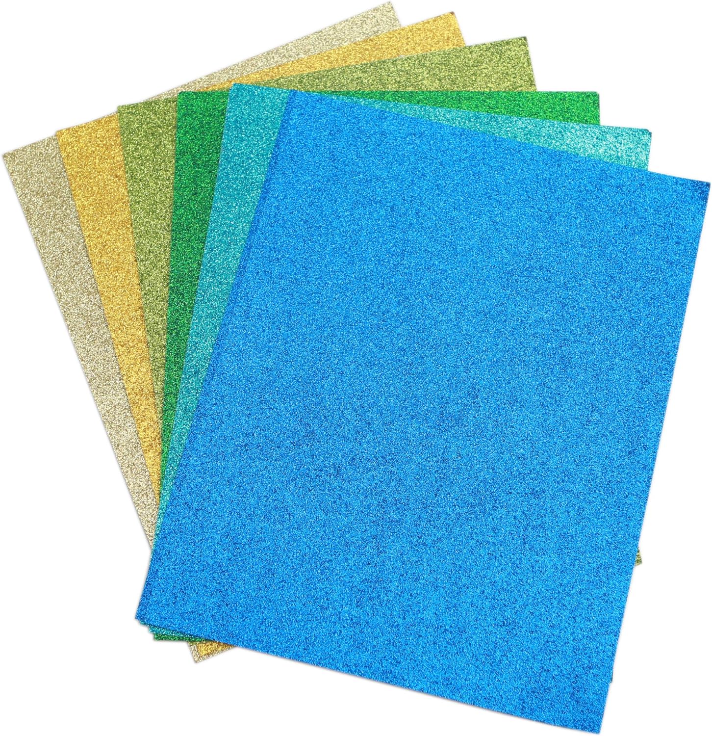 16 Pack Glitter Eva Foam Handicraft Sheets Self-adhesive 8.5x11 Inches Thick And Soft Paper For DIY Projects 12 Assorted Colors By PAIDU
