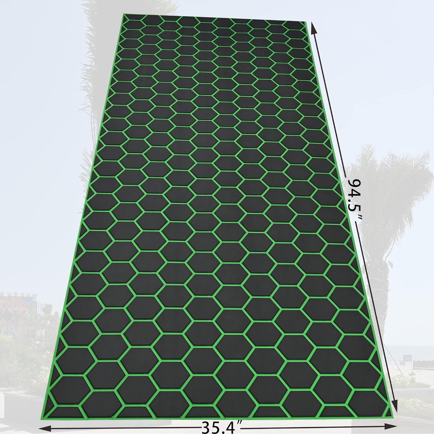 94.5x35.4 Hexagonal Stripes Eva Self-adhesive Boat Decking Sheet Marine Yacht RV Swimming Pool Boat Flooring Sheet Thick Non-skid Mat By PAIDU