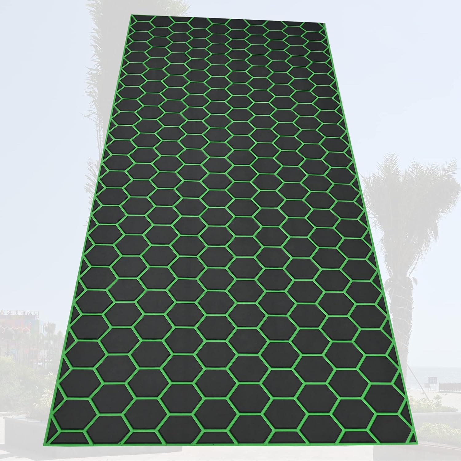 94.5x35.4 Hexagonal Stripes Eva Self-adhesive Boat Decking Sheet Marine Yacht RV Swimming Pool Boat Flooring Sheet Thick Non-skid Mat By PAIDU