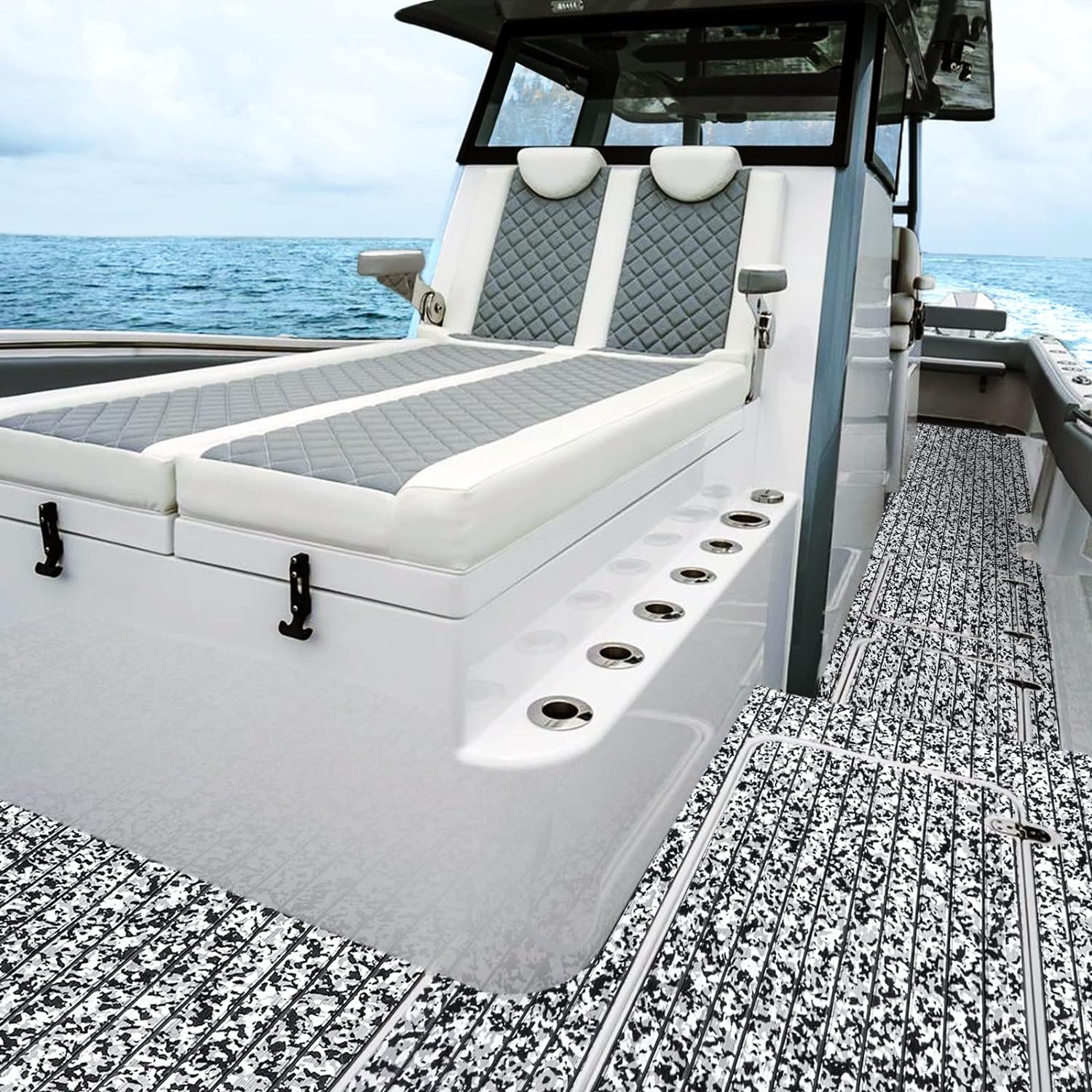 Boat Flooring Eva Foam Boat Decking 94"x45"/35"/23" Self-adhesive Sea Deck Boat Flooring Non-slip 6mm Camo Marine Deck Flooring For Boat Deck Yacht Jet Ski Kayaking Surfboard Fishing Boat By PAIDU