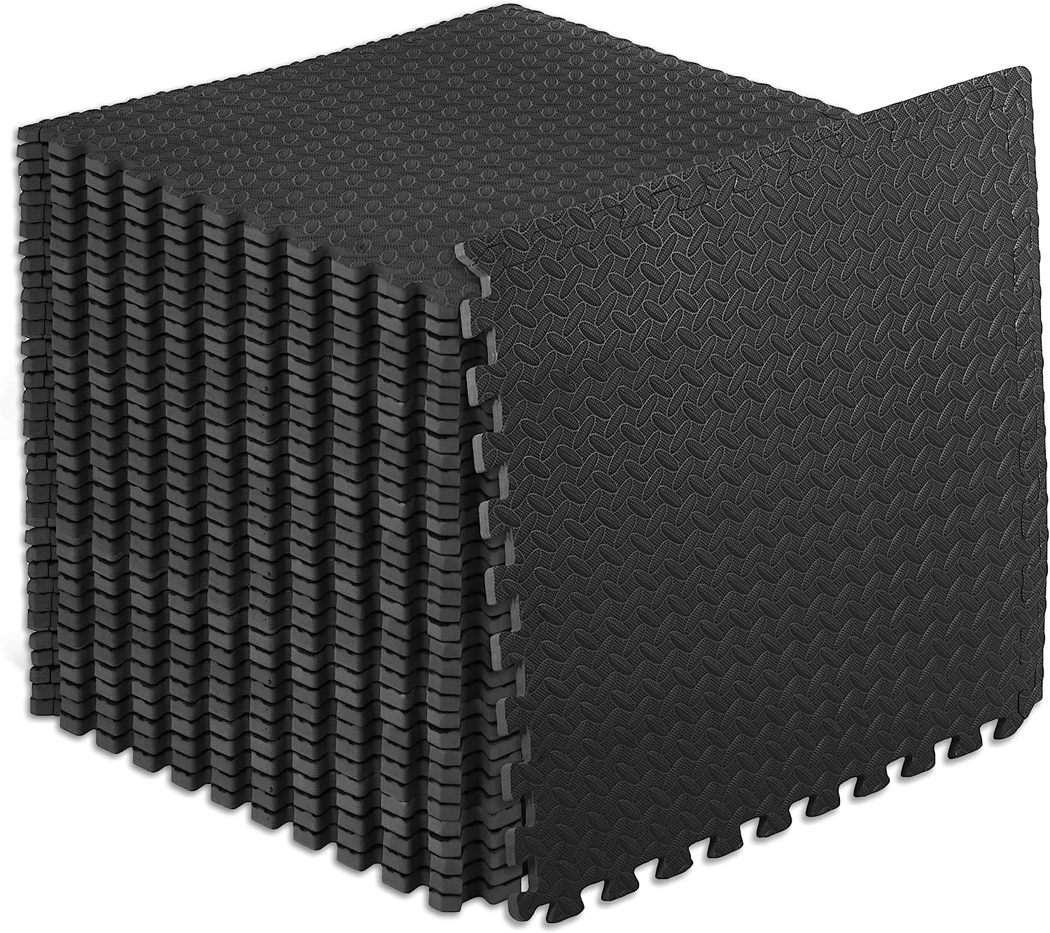 Tapis d&#39;exercice puzzle ½&quot; Carreaux de sol en mousse emboîtables Eva pour tapis de gymnastique à domicile pour équipement d&#39;entraînement à domicile Rembourrage de sol pour enfants Disponible en paquets de 24 pieds carrés, 48 pieds carrés et 1