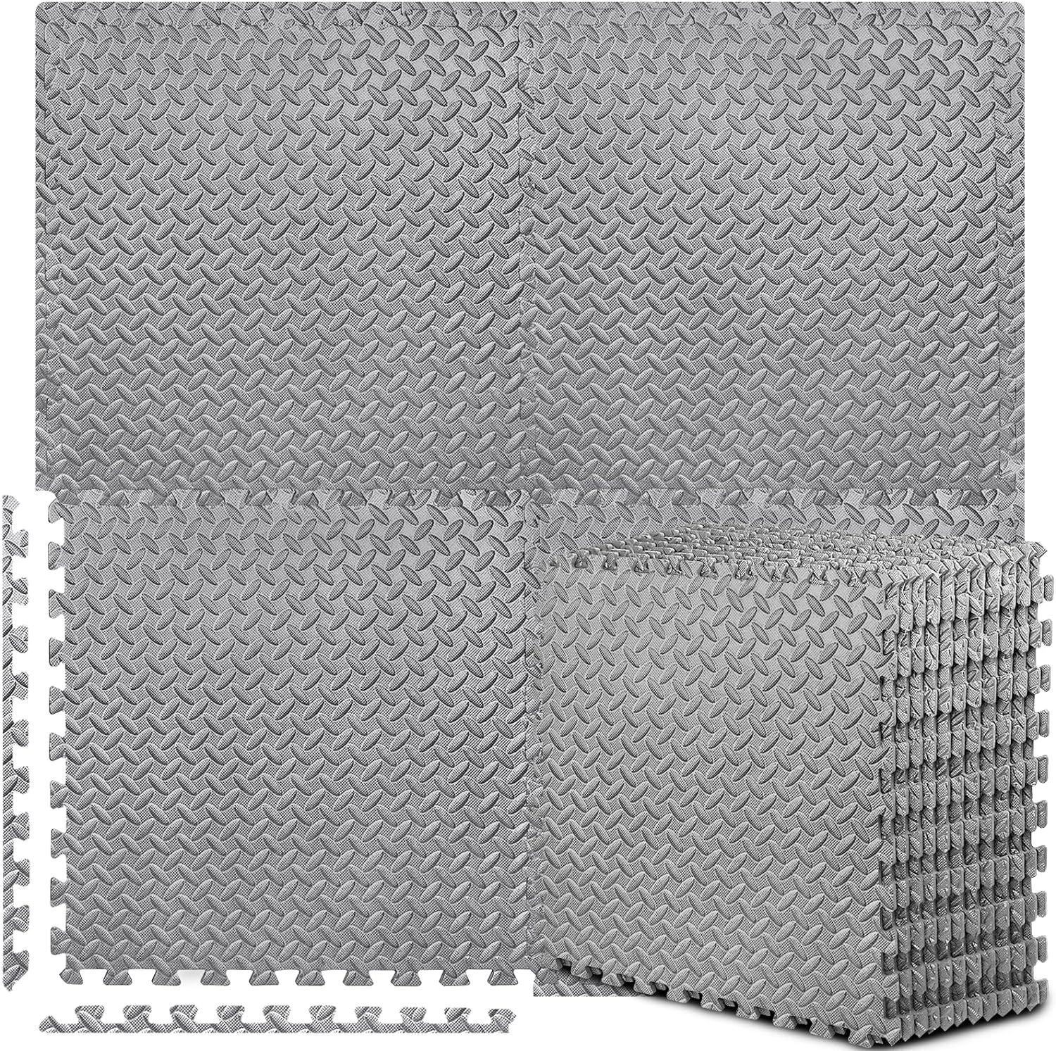 Tapis d&#39;exercice puzzle avec 12/24/48 carreaux tapis de gymnastique en mousse emboîtables 24&#39;&#39; x 24&#39;&#39; carreaux de sol en mousse Eva tapis de sol de protection pour équipement de gymnastique par PAIDU