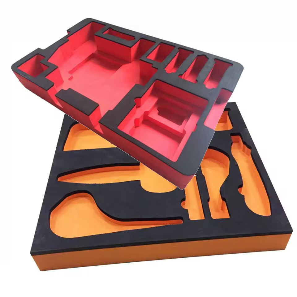 Custom Laser Die Cut Carbon EVA Foam And EPE Foam Cardboard Tool Box Packaging Case Insert Foam