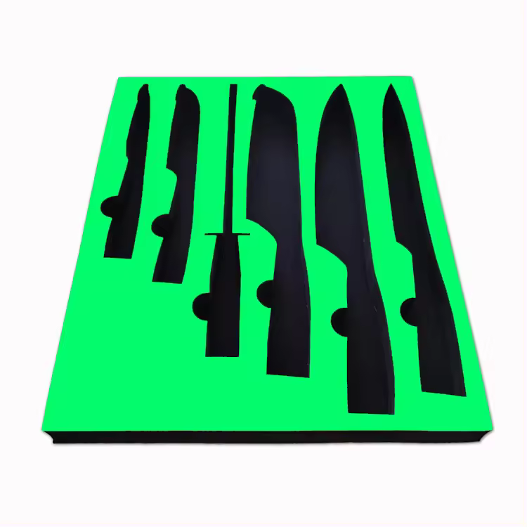 Paidu Factory Custom Hot Selling High Quality EVA Foam Insert Velvet Sponge Insert Packaging for Knife Fork Spoon Packing